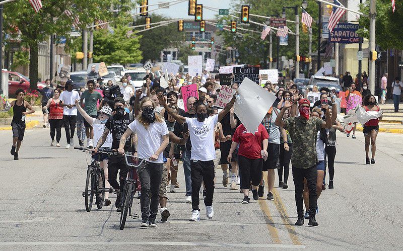 'We Just Want Peace': Saturday protests in Terre Haute get more intense as day goes on
